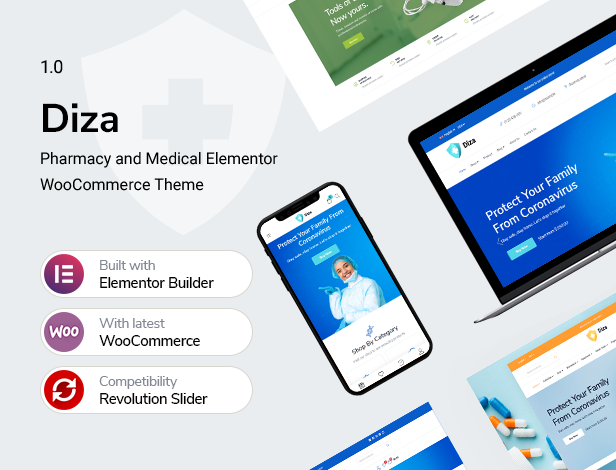 Diza – Pharmacy Store Elementor WooCommerce Theme