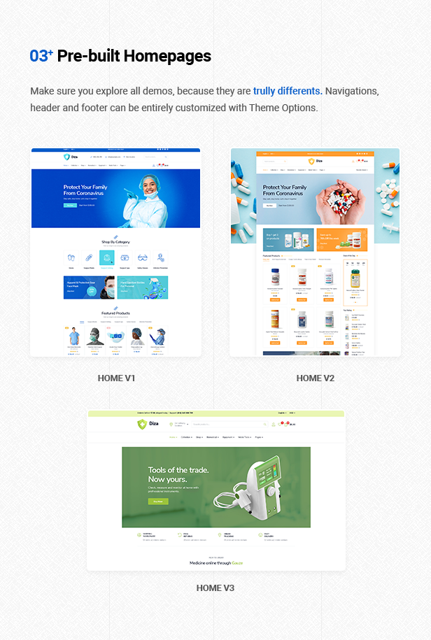 Diza – Pharmacy Store Elementor WooCommerce Theme