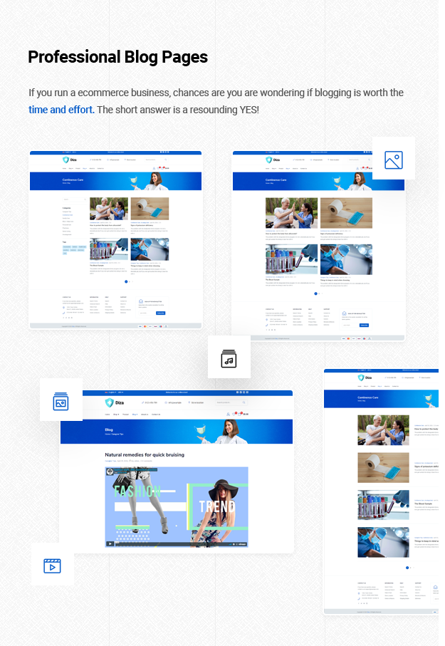 Diza – Pharmacy Store Elementor WooCommerce Theme